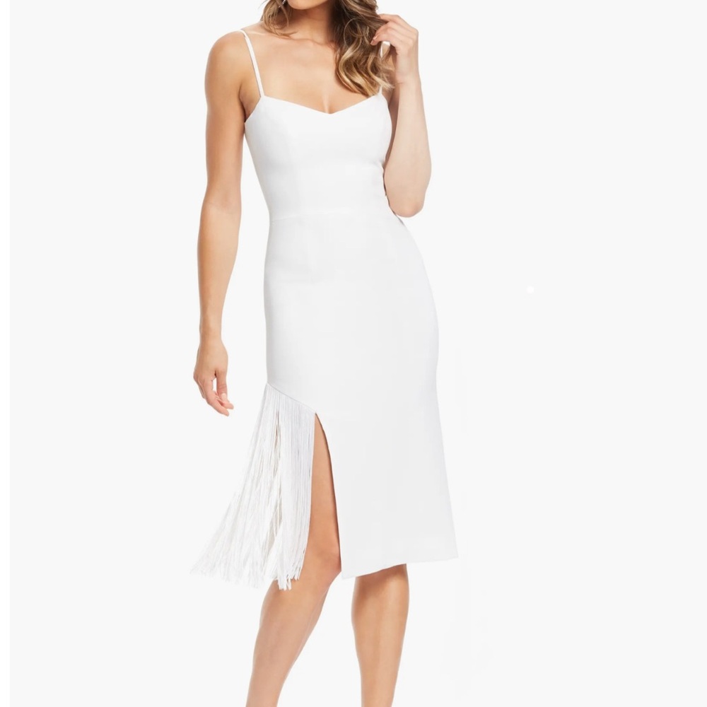 Dress the Population Fringe Midi Dress